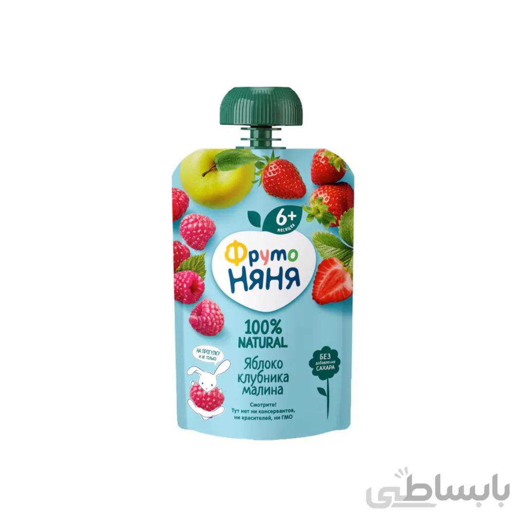 پوره ساندیسی سیب و توت فرنگی و تمشک فروتونیانیا Frutonyanya