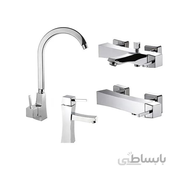 ست شیرآلات البرز روز مدل کاریزما کروم