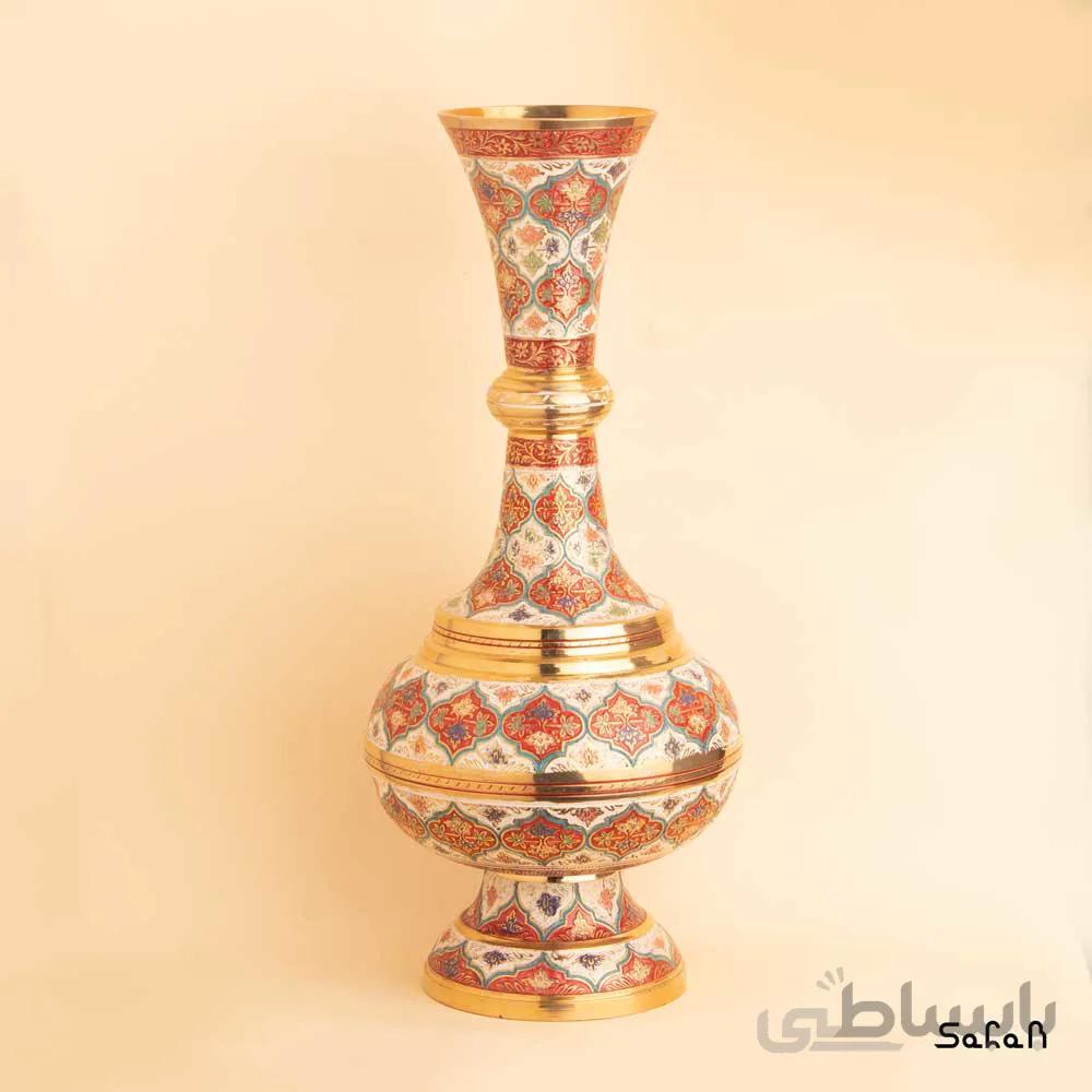 گلدان برنجی میناکاری مدل سوریا