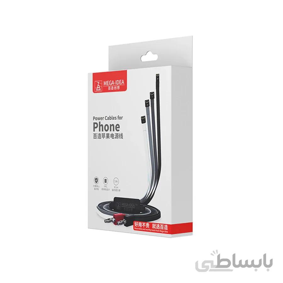 کابل منبع تغذیه MEGA-IDEA کیانلی مناسب تست و روشن کردن گوشی موبایل ایفون