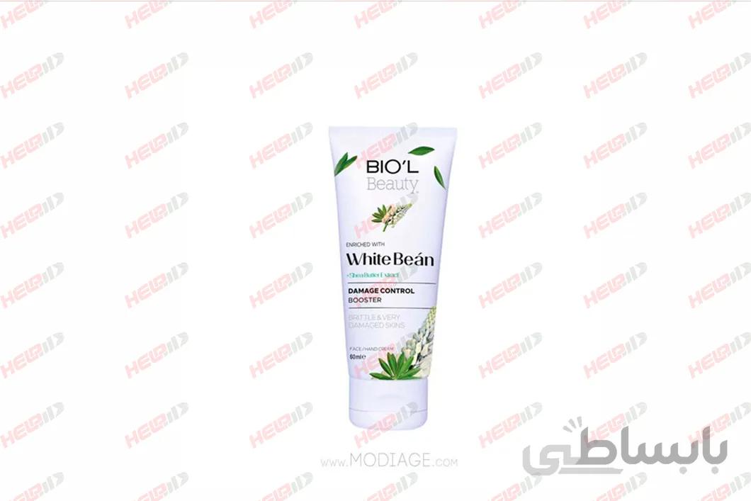 کرم مرطوب کننده مغذی White Bean عصاره لوبیای سفید و شی باتر بیول 60 میلی لیتر ا Biol White Bean Damage Control Booster Moisturizer cream 60ml