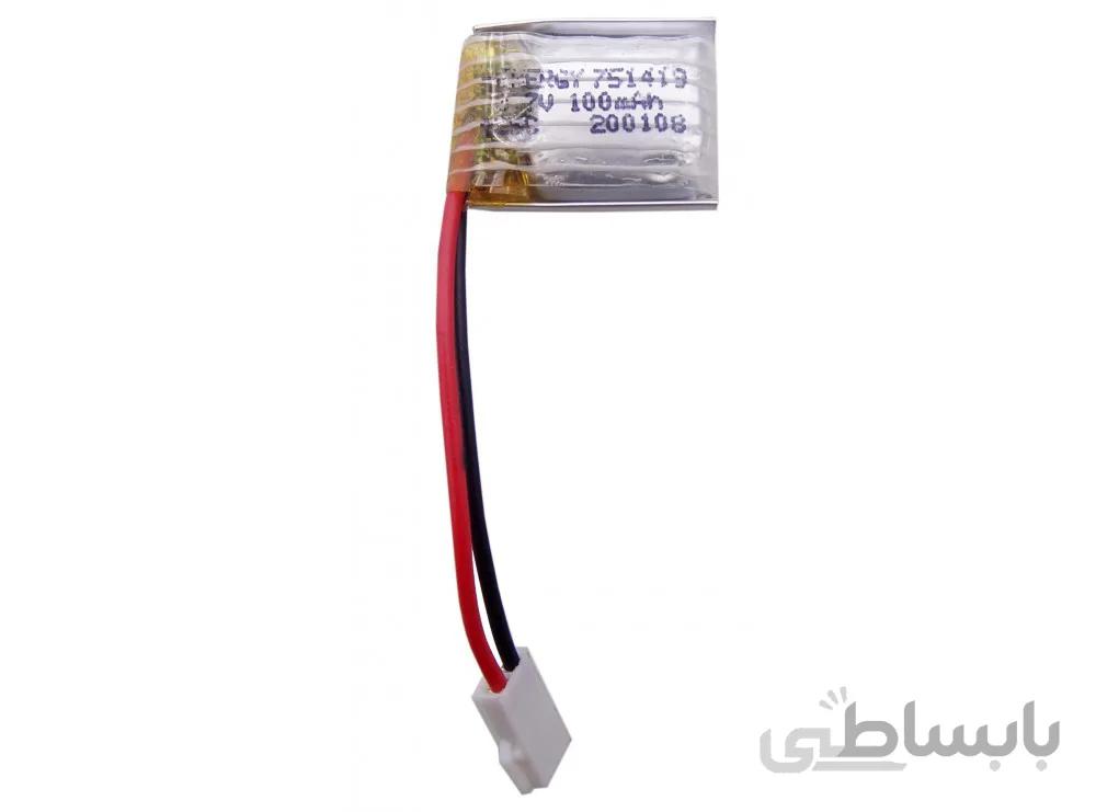باتری لیتیوم پلیمر 3.7v ظرفیت 100mAh تک سل 25c مارک Energy