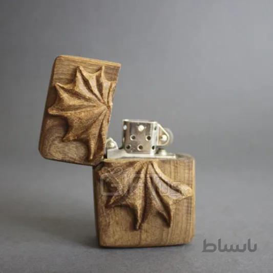 فندک چوبی طرح صدف