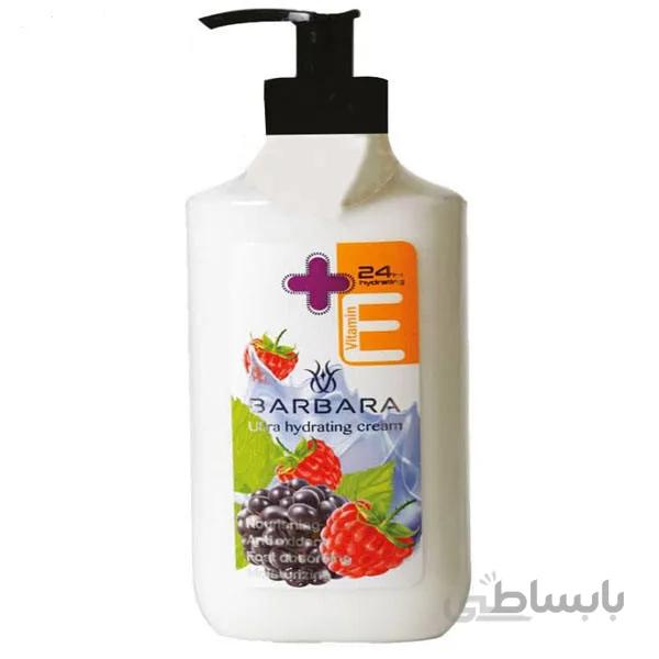 کرم آبرسان باربارا حاوی ویتامین E حجم ۳۷۵ میلی لیتر ا barbara moisturizing cream model vitamin-e-volume-375-ml