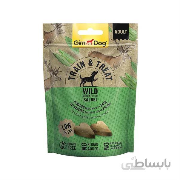 تشویقی سگ جیم داگ مدل Train & Treat طعم گوشت گوزن – GimDog Train & Treat Snack Venison Flavour