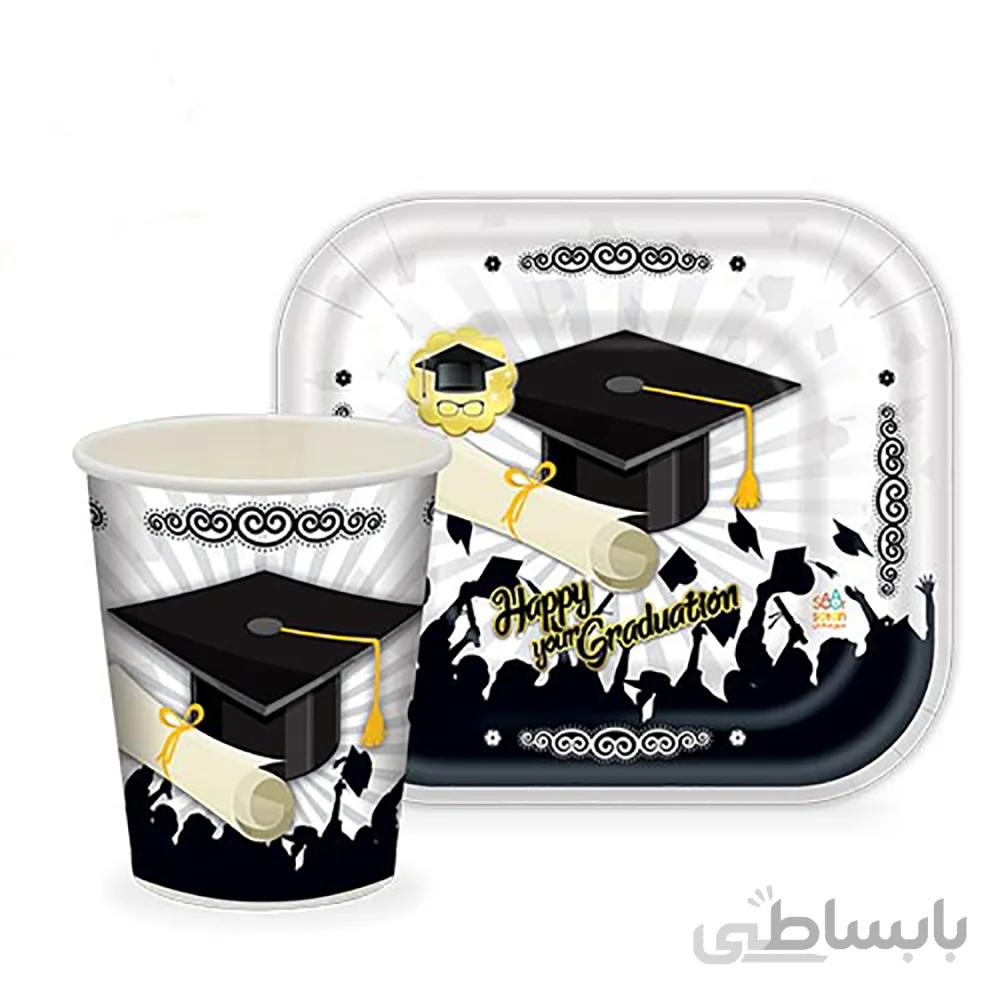 پیش دستی و لیوان تم فارغ التحصیلی مدل STBT492