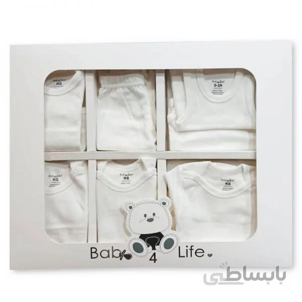 ست لباس نوزاد سفید 10 تکه بیبی فورلایف Baby4life