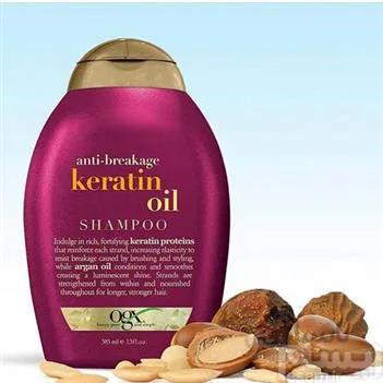 شامپو شامپو روغن کراتین او جی ایکس OGX ا OGX ANTI BREAKAGE KERATIN OIL SHAMPOO 385ml