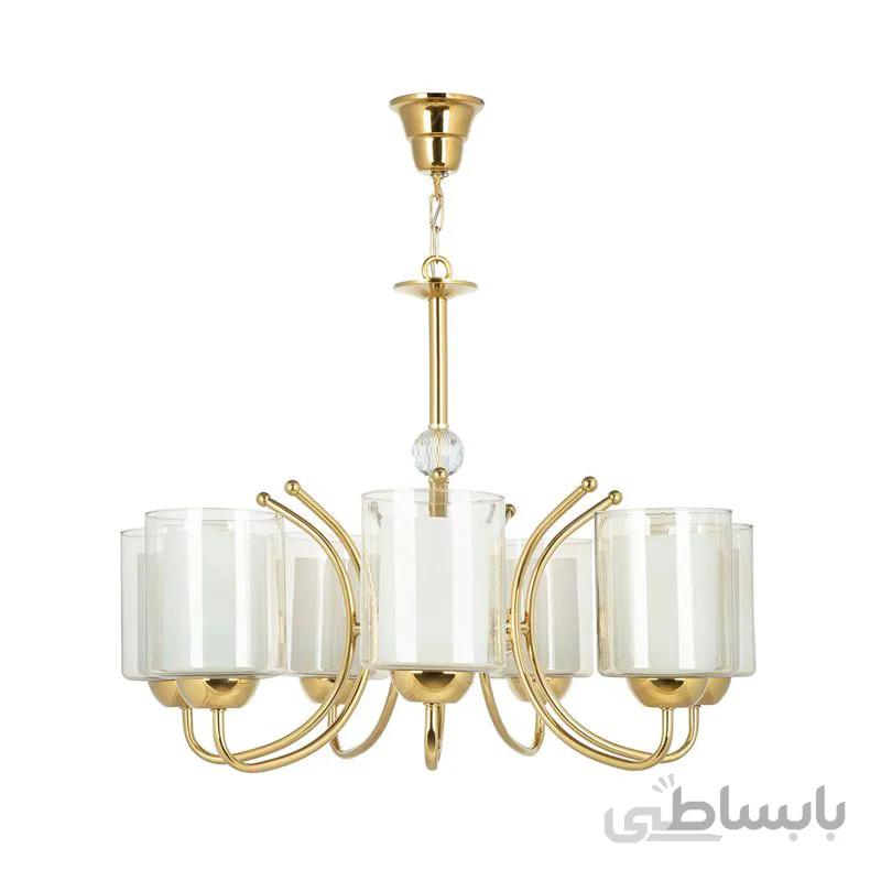 لوستر 7 شعله چشمه نور کد A824/7-G