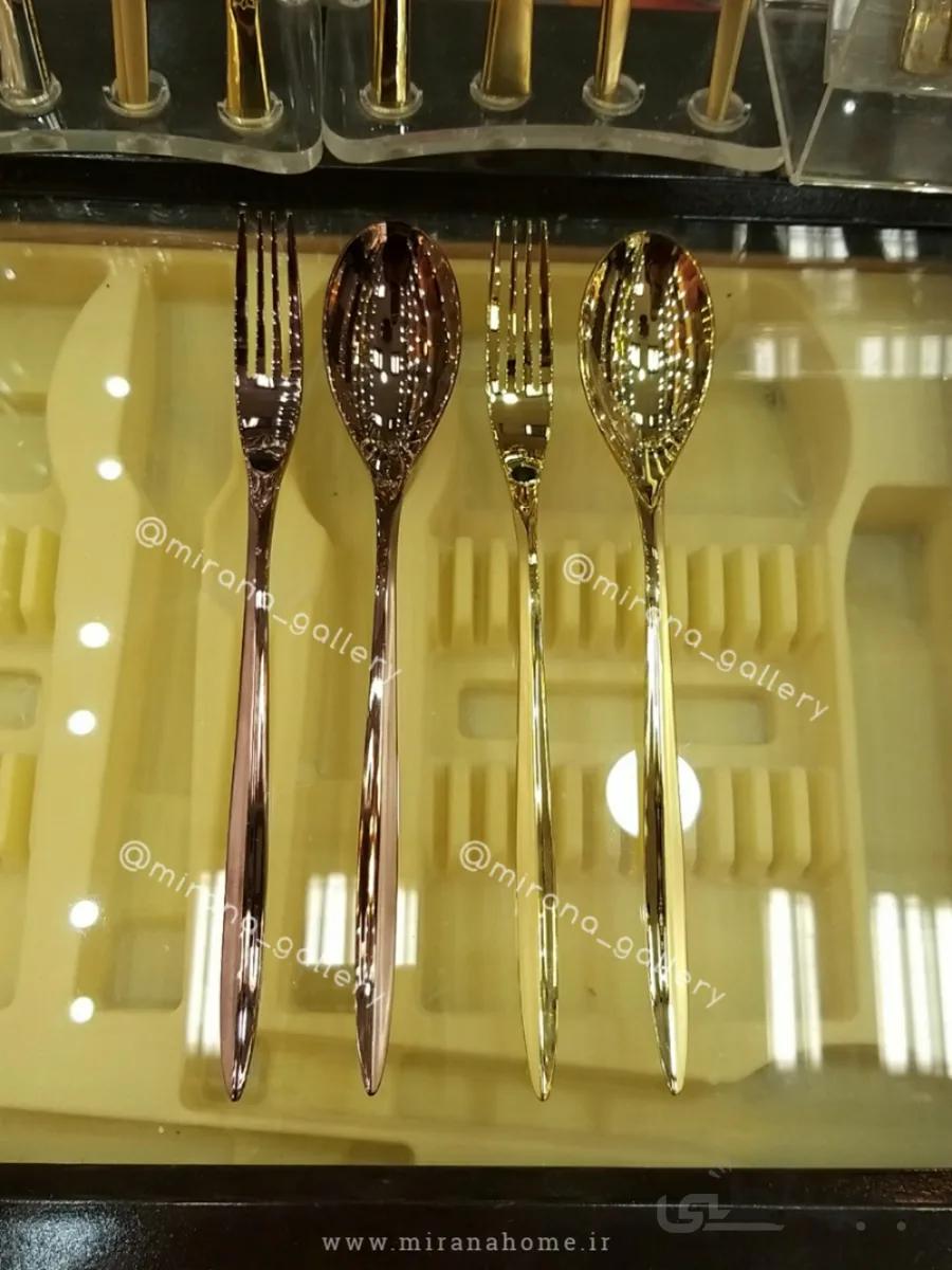 سرویس قاشق و چنگال 30 نفره رزگلد برند نیکولاس مدل جاکارتا