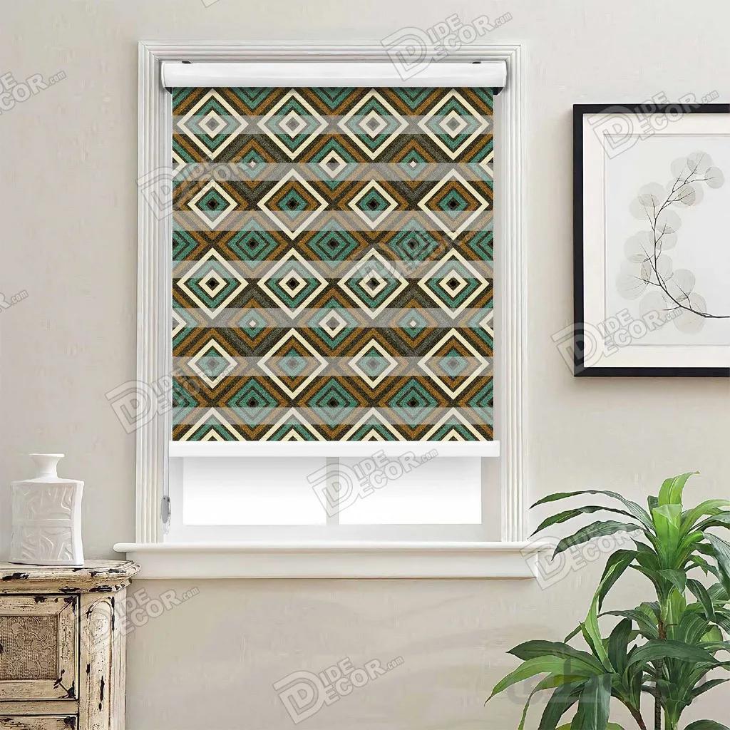 پرده زبرا چاپی دو رو طرح دار کد ZMP-628