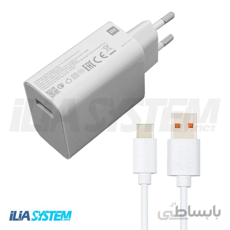شارژر اورجینال شیائومی 33 واتی همراه با کابل اورجینال Xiaomi original charger 33w