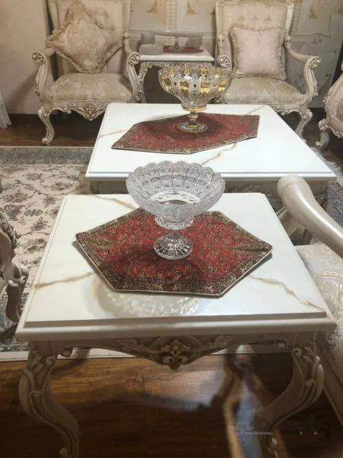 رومیزی ۳ تیکه ترمه سنتی طرح عقیق