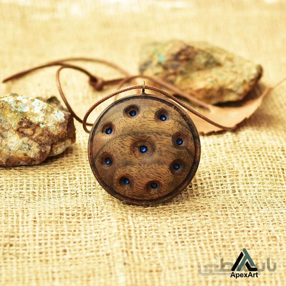 گردنبند چوبی طرح هنگ درام