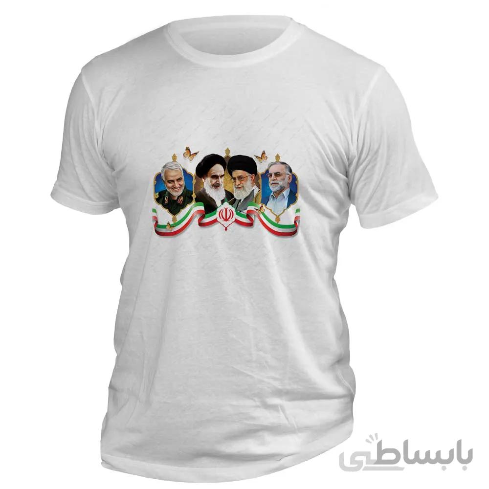 تی شرت طرح عکس رهبران و شهیدان ایران اسلامی کد 143