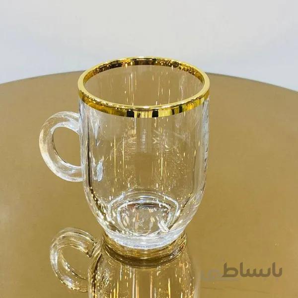ماگ چایخوری لب طلا و نقره