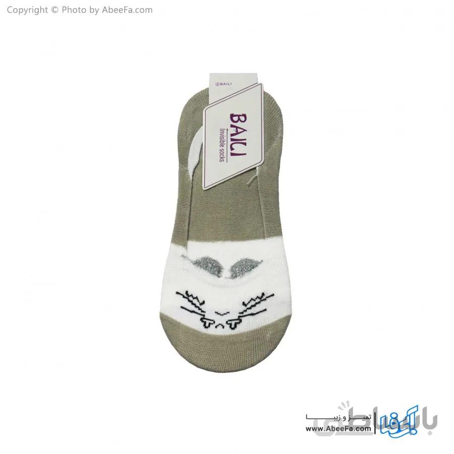 جوراب کالج زنانه مدل AF1322 B خاکی