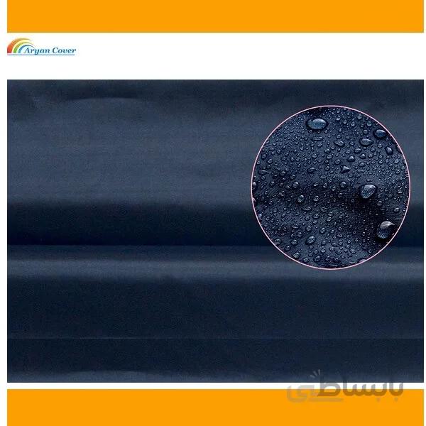 پارچه شمعی سورمه ای پشت نقره ای عرض 150