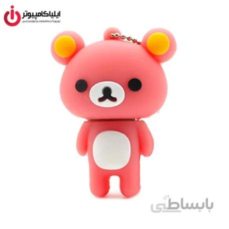 فلش مموری عروسکی کینگ فست مدل BE-33 طرح خرس صورتی ظرفیت 32 گیگابایت