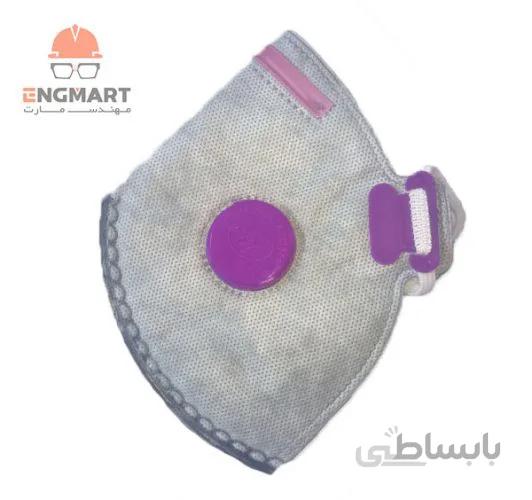 ماسک تنفسی سوپاپ دار کربن اکتیو ترمه FFP2 مدل ۲۶۱۱ ( بسته ۲۰ عددی )