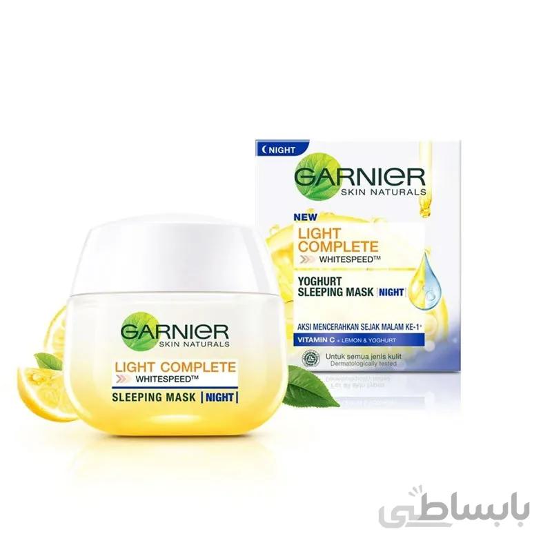 ماسک روشن کننده شب ویتامین C و ماست گارنیر