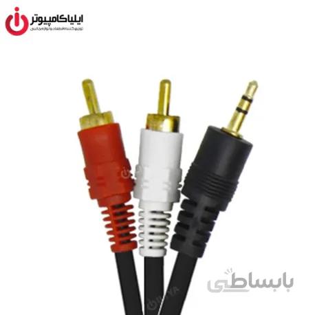 کابل تبدیل صدا 3.5 میلیمتری استریو به دو فیش RCA تسکو مدل TC 81 به طول 2 متر