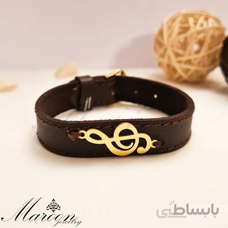 دستبند چرم طبیعی کلید سل مارون MM104