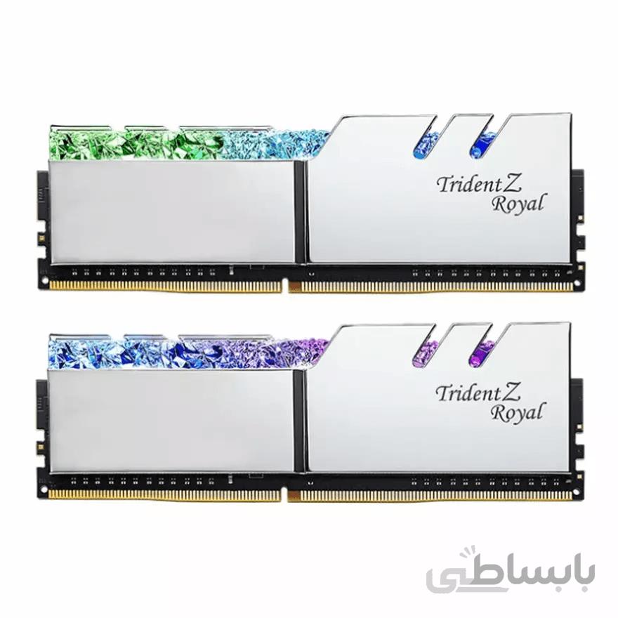 رم جی اسکیل G.Skill Trident Z Royal GTRSB SILVER DDR4 32GB 16GBx2 4266MHz CL17