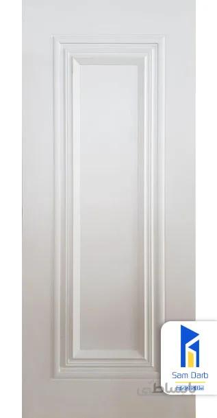 درب اتاق خواب سفید برجسته PVC-B301