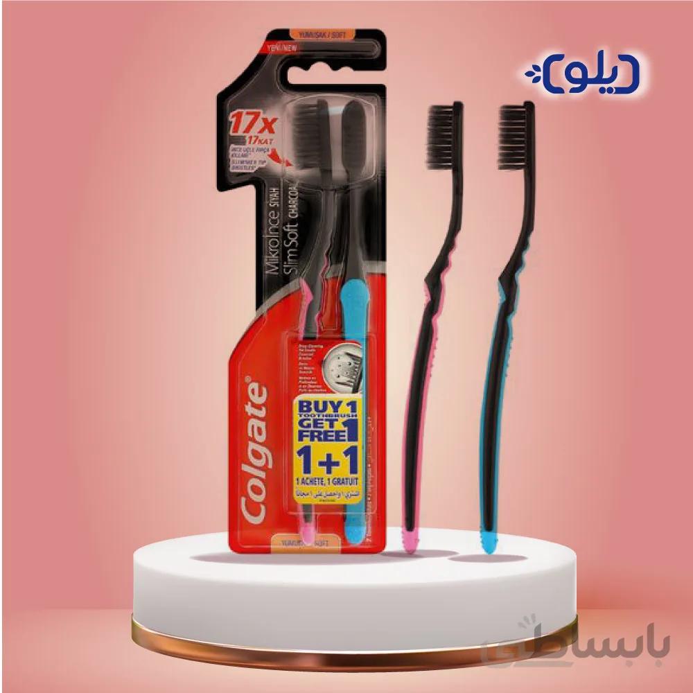 مسواک ذغالی جفتی کولگیت مدل slime soft