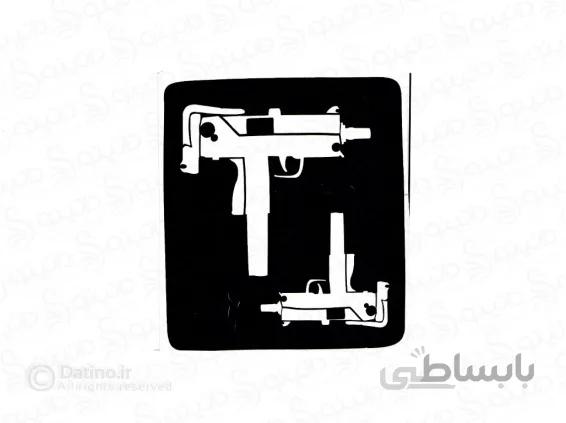 شابلون حنا طرح تفنگ یوزی 10656