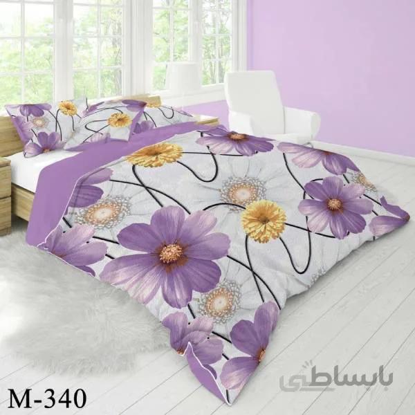 روتختی سه بعدی ساتن ابریشم ترک طرح گلدار - کد M 340
