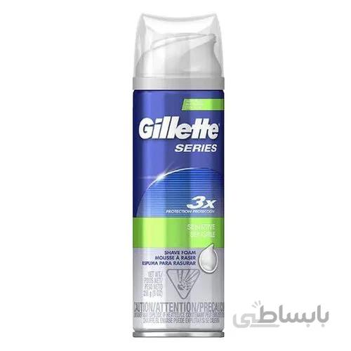 ژل اصلاح ژیلت ۲۰۰ میل مناسب استفاده برای پوست های حساس همراه با رایحه آلوئه ورا – Gillette Series
