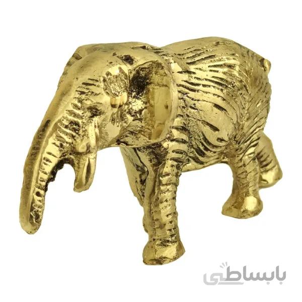 مجسمه برنزی طرح فیل خرطوم پایین کد ۱۲۱۵