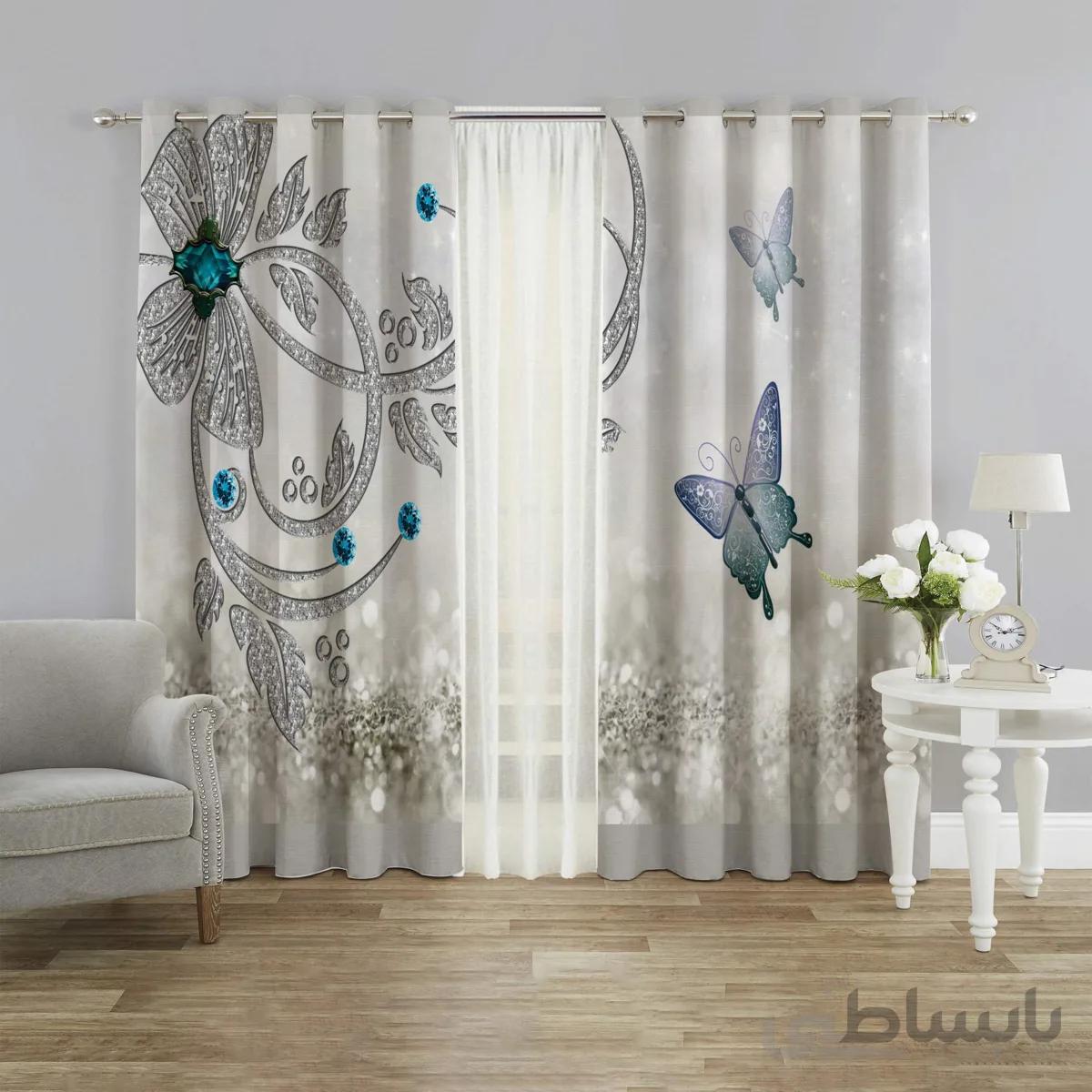 پرده پانچی سه بعدی پذیرایی pk-2569b