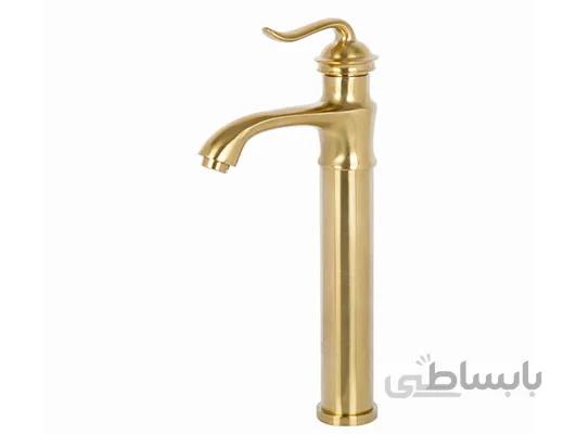 شیرآلات کسری مدل دانوب (طلایی مات*روشویی پایه بلند (توکاسه))