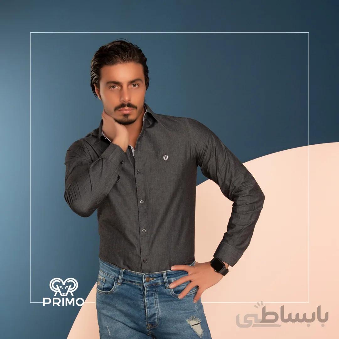 پیراهن پنبه مردانه مدل ساده 236304