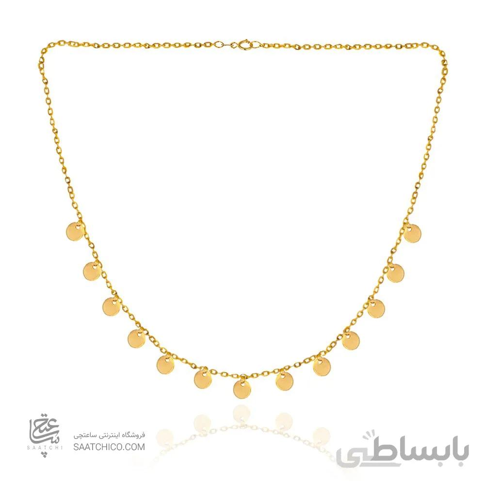 گردنبند طلا زنانه با پولک کد CN378