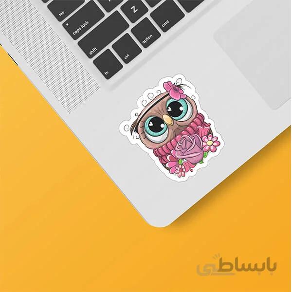 استیکر لپ تاپ طرح جغد کد ۰۹