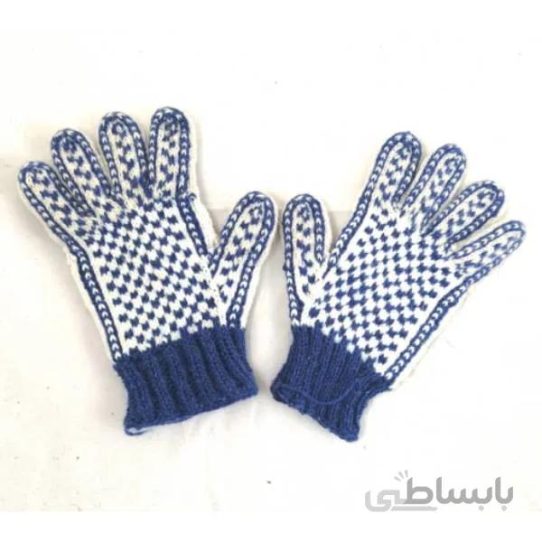 دستکش پشمی دستباف سنتی کردستان کد 138 سایز M
