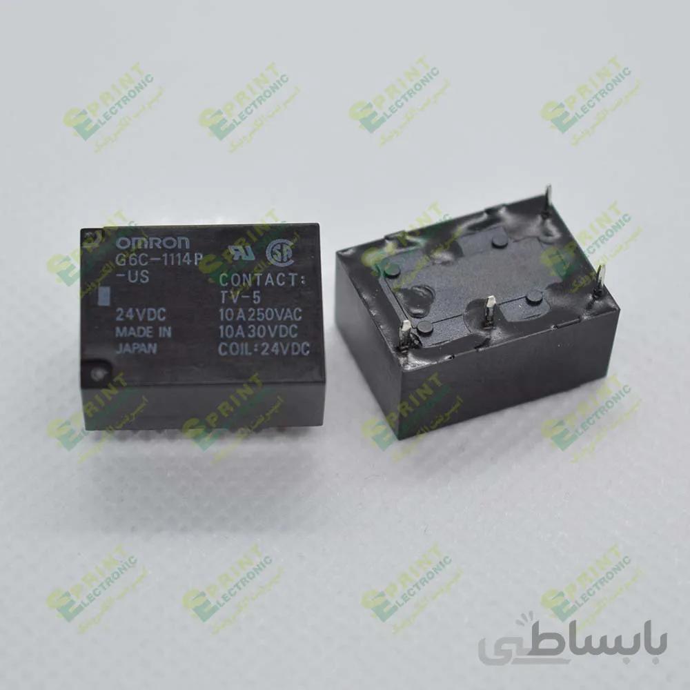 رله 5 ولت مینیاتوری 4 پایه 8 آمپر Omron G6C-1114P-US-24VDC