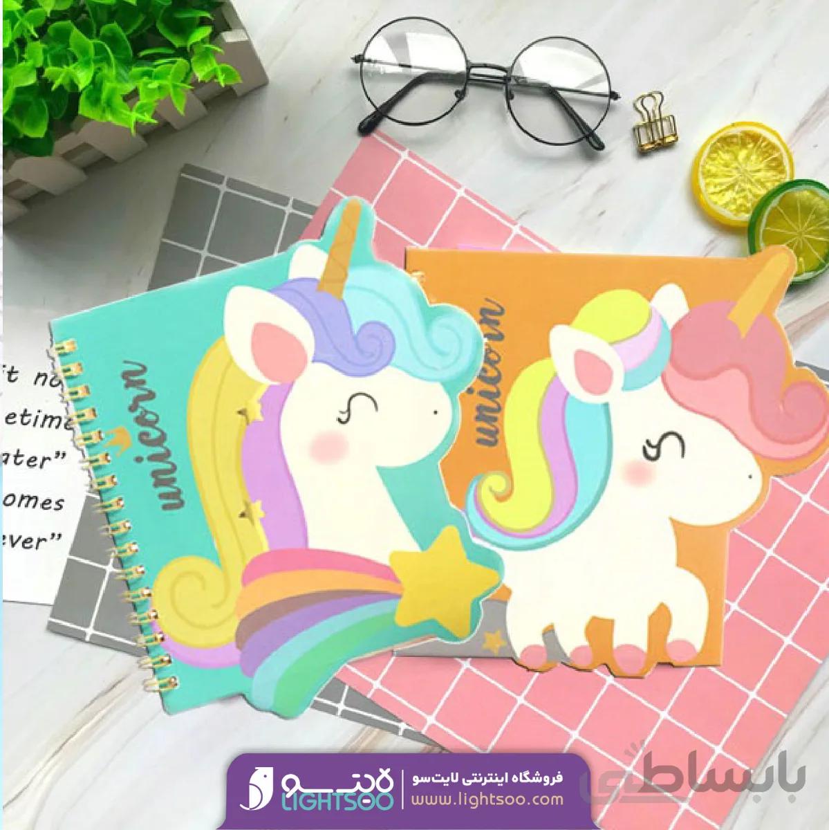 دفتر سیمی برگ طرح یونیکورن
