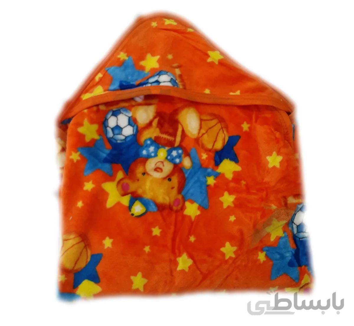 پتو حوله ای نوزاد نارنجی