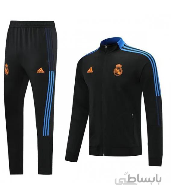 گرمکن شلوار باشگاهی رئال مادرید Real Madrid jacket sportswear tracksuit jersey 21/22 Black