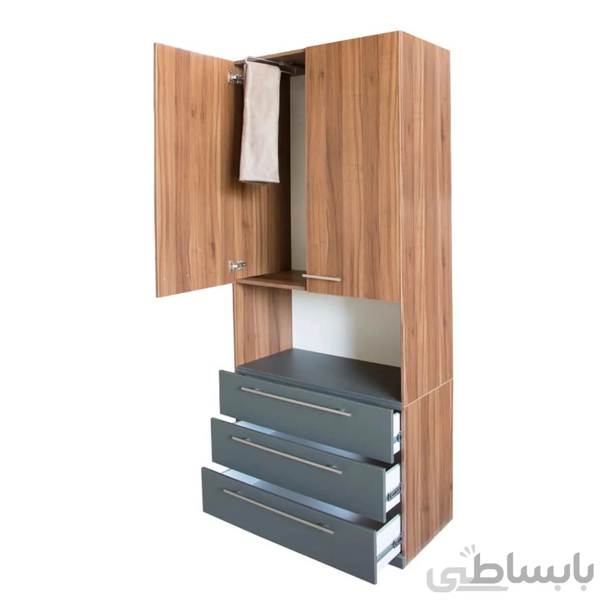 کمد لباس دو درب ۹۵ درب کوتاه V2