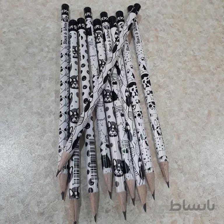 مداد مشکی آریا مدل Black & white
