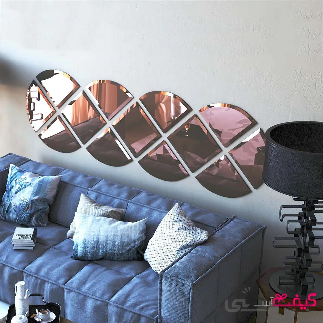 آینه آسان نصب مدل پیچک (رنگ نقره ای)