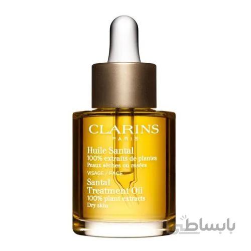 روغن درمانی کلارنس اصل | مدل چوب صندل، آبرسان و تسکین دهنده پوست خشک و خیلی خشک | ۳۰ میل ا Clarins santal treatment oil 100% plant extracts dry skin