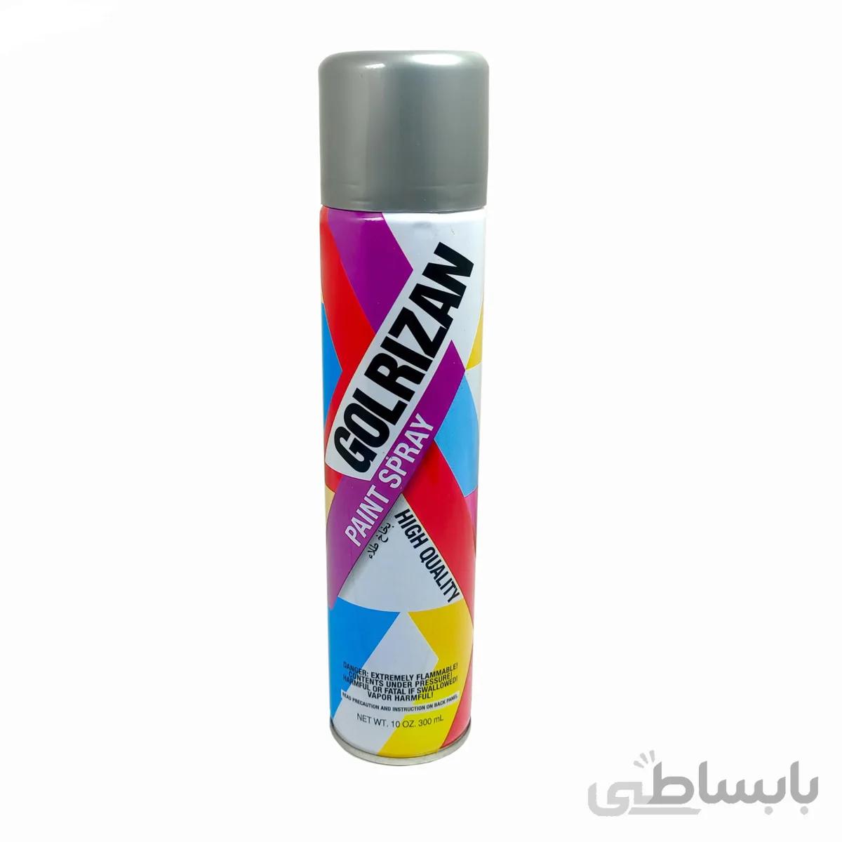 اسپری رنگ نقره ای گلریزان مدل PAD -Silver حجم 300 میلی لیتر