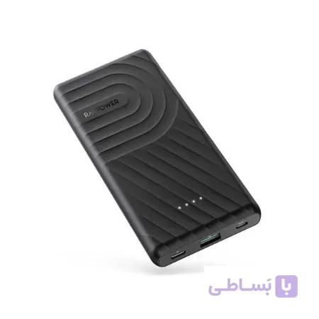 پاور بانک راوپاور مدل RP-PB195 ظرفیت 10000 میلی آمپر ساعت|مشکی